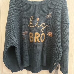 Big Bro Knit Sweater - Teal Blue